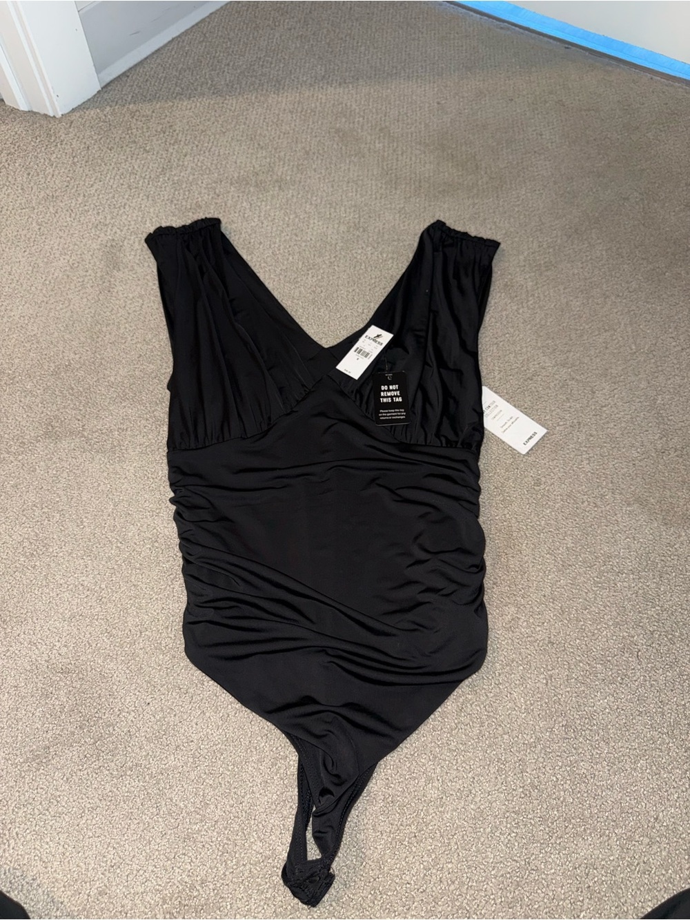 NWT Express Black Bodysuit with V-Neck